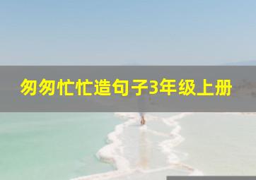 匆匆忙忙造句子3年级上册