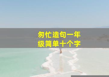 匆忙造句一年级简单十个字