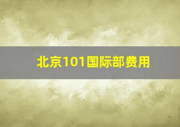 北京101国际部费用