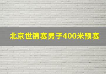 北京世锦赛男子400米预赛