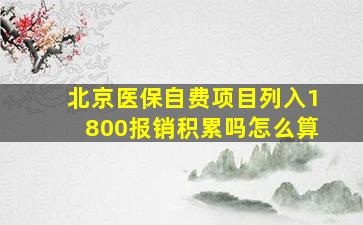 北京医保自费项目列入1800报销积累吗怎么算