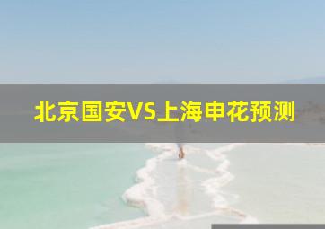 北京国安VS上海申花预测