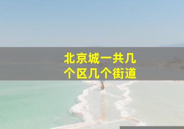 北京城一共几个区几个街道