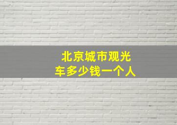 北京城市观光车多少钱一个人