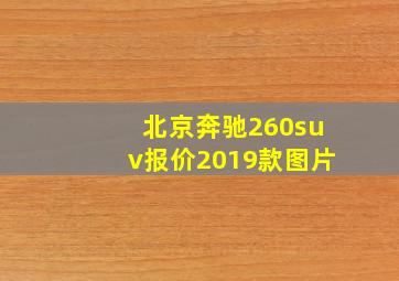 北京奔驰260suv报价2019款图片