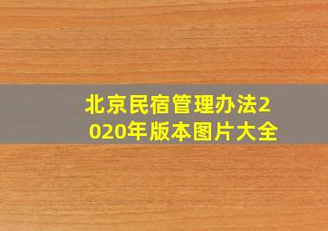 北京民宿管理办法2020年版本图片大全