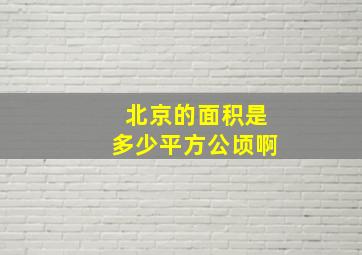 北京的面积是多少平方公顷啊