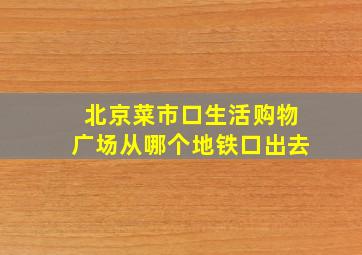 北京菜市口生活购物广场从哪个地铁口出去