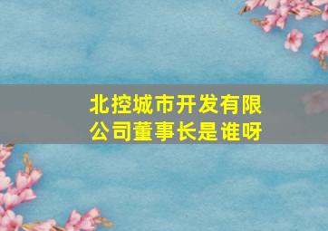 北控城市开发有限公司董事长是谁呀