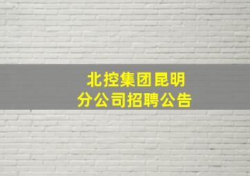 北控集团昆明分公司招聘公告