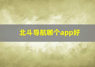 北斗导航哪个app好