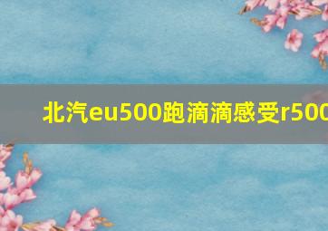 北汽eu500跑滴滴感受r500