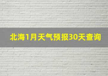 北海1月天气预报30天查询