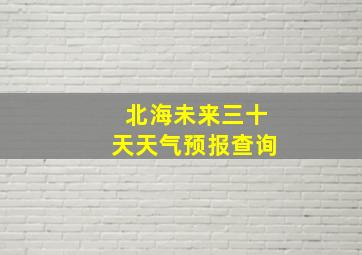 北海未来三十天天气预报查询