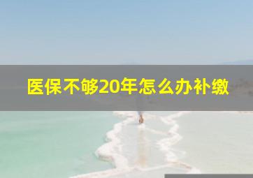 医保不够20年怎么办补缴