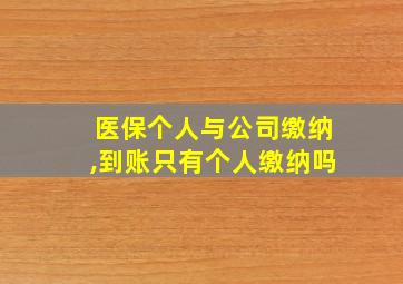 医保个人与公司缴纳,到账只有个人缴纳吗