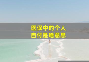 医保中的个人自付是啥意思