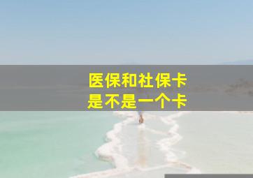 医保和社保卡是不是一个卡