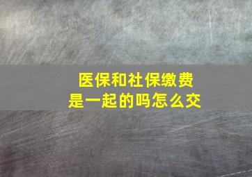 医保和社保缴费是一起的吗怎么交