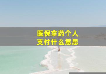 医保拿药个人支付什么意思