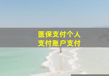 医保支付个人支付账户支付