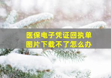 医保电子凭证回执单图片下载不了怎么办