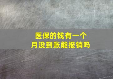 医保的钱有一个月没到账能报销吗