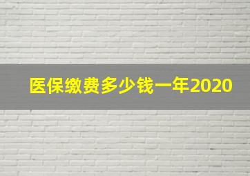 医保缴费多少钱一年2020