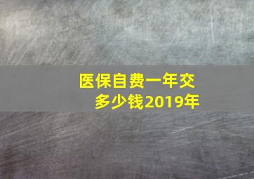 医保自费一年交多少钱2019年