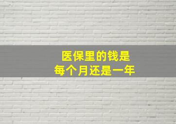 医保里的钱是每个月还是一年