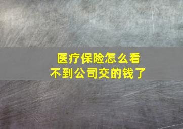 医疗保险怎么看不到公司交的钱了