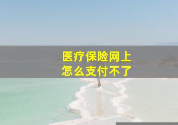 医疗保险网上怎么支付不了