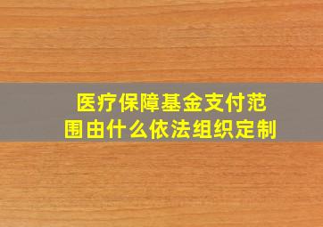 医疗保障基金支付范围由什么依法组织定制