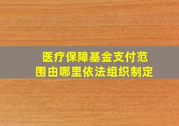 医疗保障基金支付范围由哪里依法组织制定