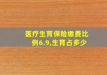 医疗生育保险缴费比例6.9,生育占多少