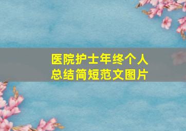 医院护士年终个人总结简短范文图片