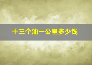 十三个油一公里多少钱