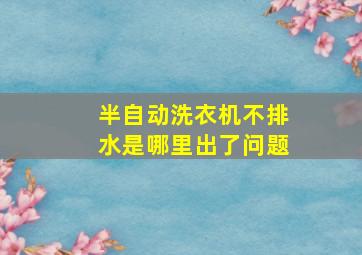 半自动洗衣机不排水是哪里出了问题