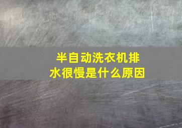 半自动洗衣机排水很慢是什么原因