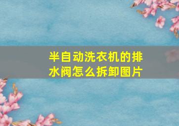 半自动洗衣机的排水阀怎么拆卸图片