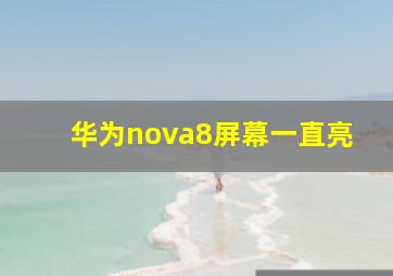 华为nova8屏幕一直亮