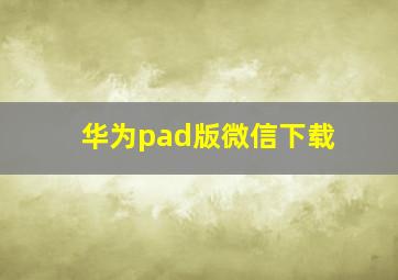 华为pad版微信下载