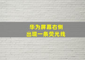 华为屏幕右侧出现一条荧光线