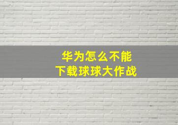 华为怎么不能下载球球大作战