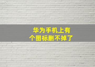 华为手机上有个图标删不掉了