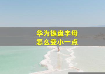 华为键盘字母怎么变小一点