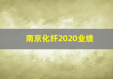 南京化纤2020业绩