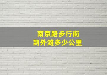 南京路步行街到外滩多少公里