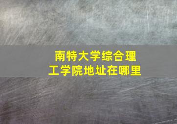 南特大学综合理工学院地址在哪里