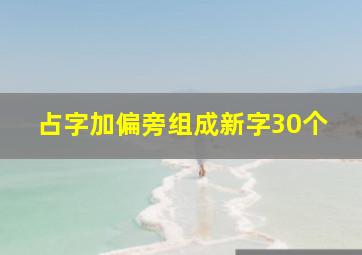 占字加偏旁组成新字30个